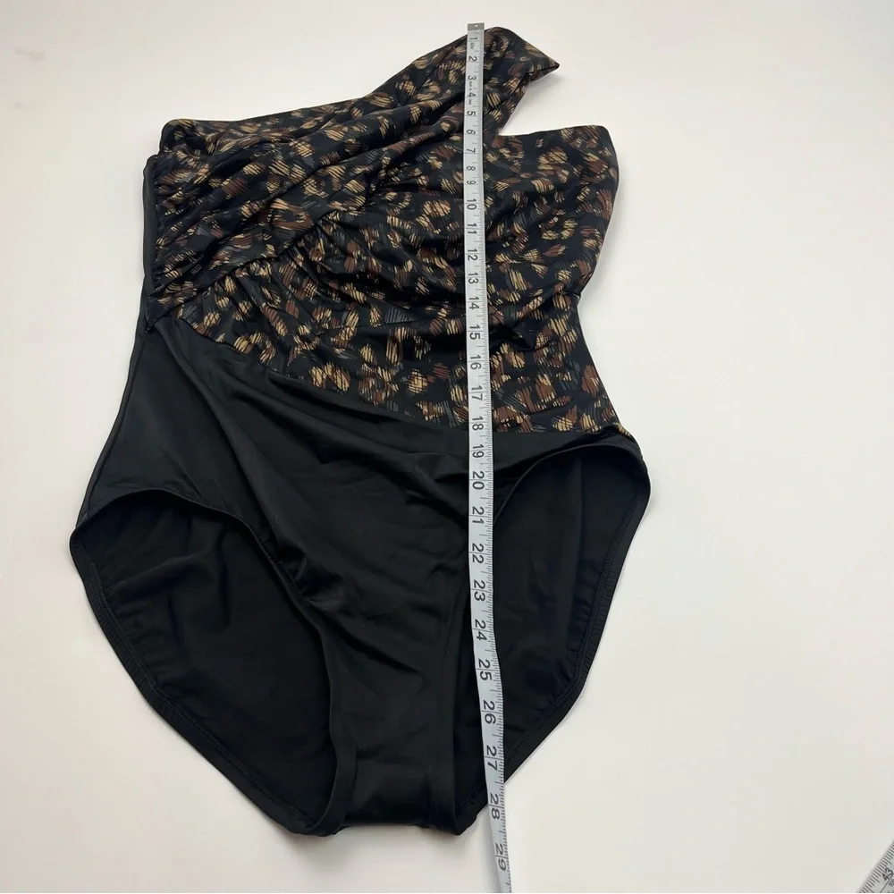 Magicsuit La Paz Goddess One Piece Swimsuit Womens Size‎ 14 Black Brown NWOT